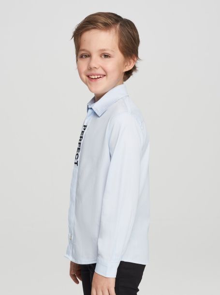 Фото2: Голубая нарядная рубашка для мальчика