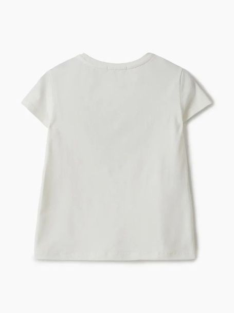 Фото6: 255.1.70 Белая футболка с принтом для девочки