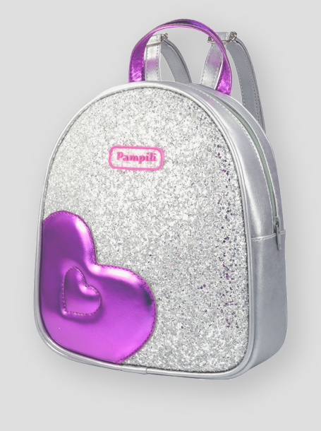 Фото1: Серебристый рюкзачок для девочки