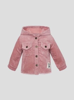 Фото1: Розовая вельветовая куртка для девочки