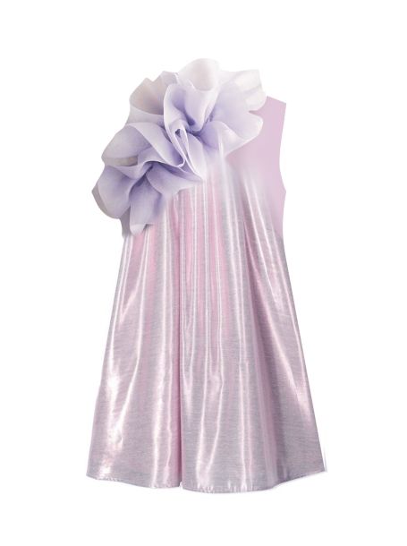 Фото1: Платье нарядное романтичного кроя с цветочным декором, лаванда от Choupette 