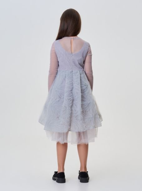 Фото4: картинка 75.116 Платье нарядное из фантазийной ткани, дымчато-серое Choupette - одевайте детей красиво!