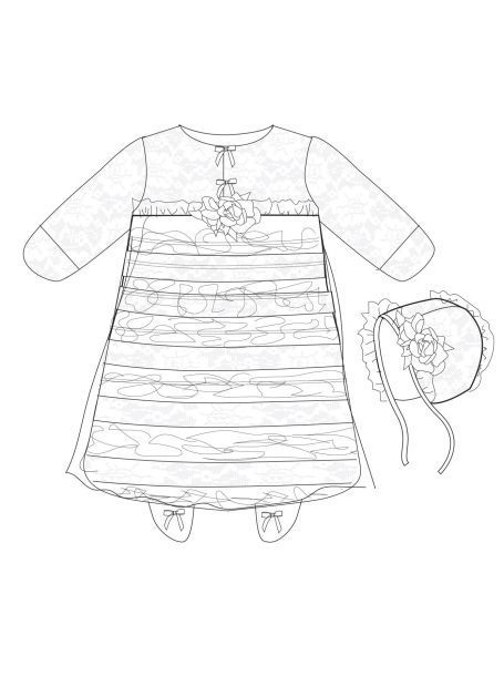 Фото1: Платье нарядное Церемония в к-кте с чепчиком, экрю от Choupette 