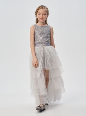 Фото1: Платье-футляр нарядное в комплекте с многоярусной юбкой от Choupette 