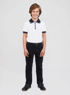 Фото1: Черные вельветовые брюки для мальчика