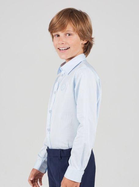 Фото2: Голубая рубашка для мальчика