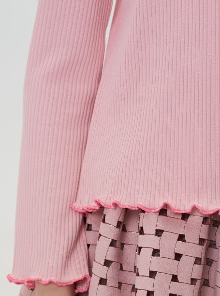 Фото7: картинка 54.114 Блуза из трикотажа Лапша, розовый Choupette - одевайте детей красиво!