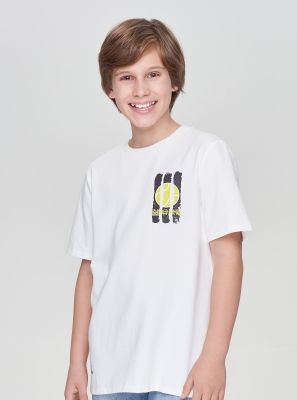 Фото1: Белая футболка с принтом для мальчика