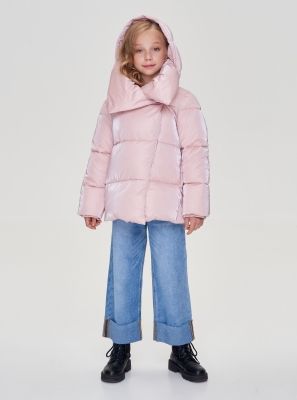 Фото1: картинка 587.1.20 Куртка из синтепух с капюшоном, розовый Choupette - одевайте детей красиво!