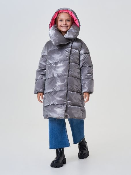 Фото5: картинка 752.20 Пальто на синтепухе, сияющий серый Choupette - одевайте детей красиво!