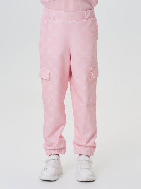 Фото5: картинка 311.70 Костюм из футера (свитшот, брюки), фирменный принт на розовом Choupette - одевайте детей красиво!