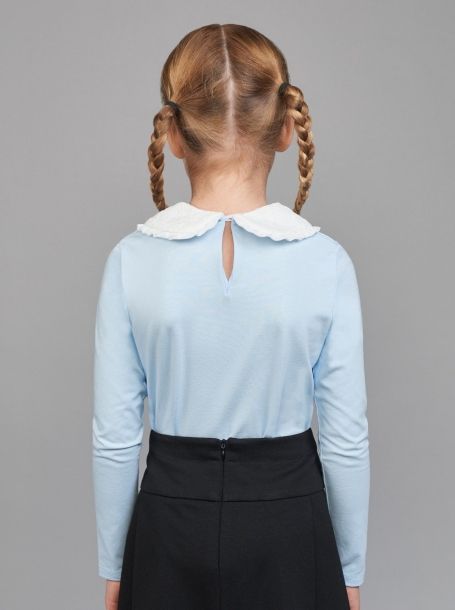 Фото3: Голубая трикотажная блузка