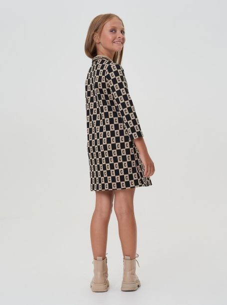 Фото4: картинка 66.116 Платье из джерси, черно-бежевый Choupette - одевайте детей красиво!