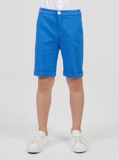 Фото2: Синие нарядные шорты для мальчика