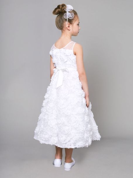 Фото2: Кружевное белое платье для девочки