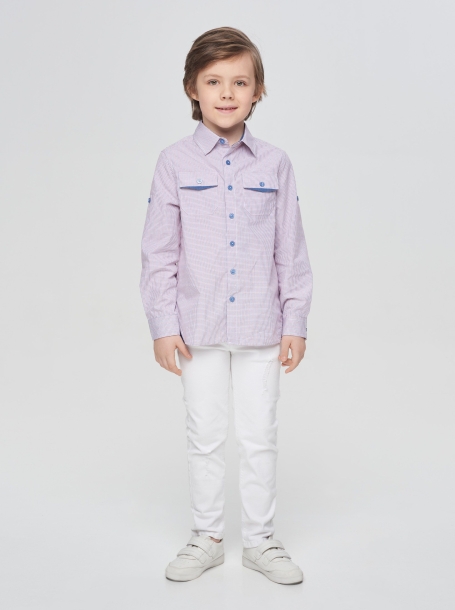 Фото7: Сиреневая рубашка для мальчика