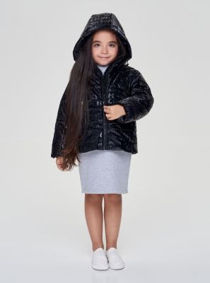 Фото1: Черная куртка на синтепоне для девочки