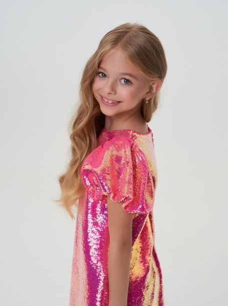 Фото8: картинка 77.116 Платье с пайетками, маджента Choupette - одевайте детей красиво!