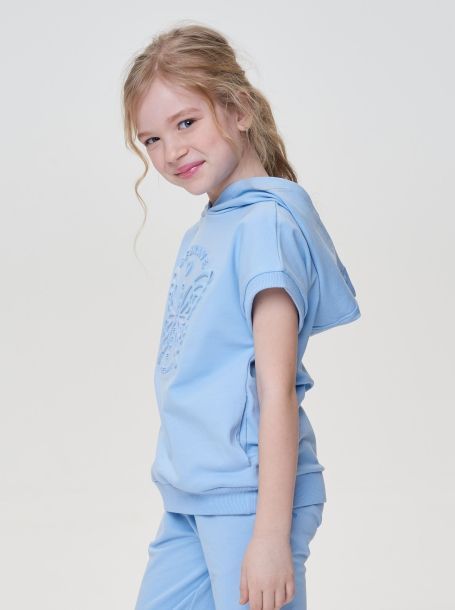 Фото2: картинка 85.112 Толстовка с 3Д декором, цвет голубой Choupette - одевайте детей красиво!