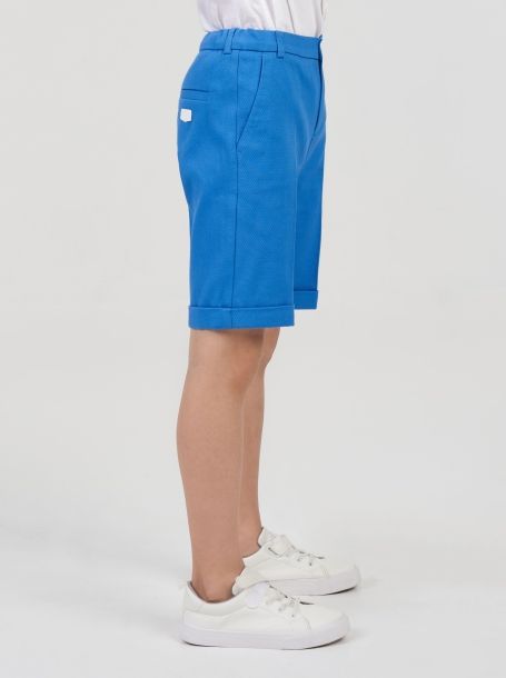 Фото3: Синие нарядные шорты для мальчика