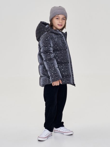 Фото17: картинка 712.20 Куртка пуховая, принт на черном Choupette - одевайте детей красиво!