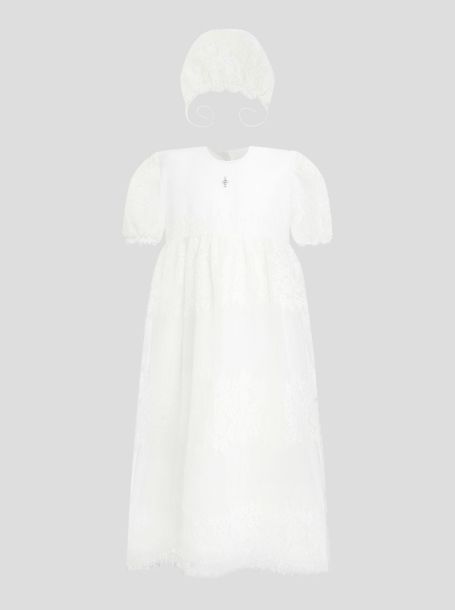 Фото1: Платье нарядное с чепчиком для девочки