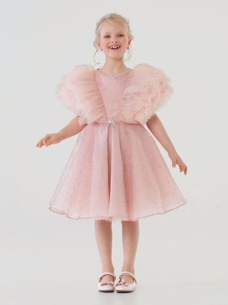 Фото13: картинка 1514.43 Платье нарядное Церемония с пышными рукавами, розовый Choupette - одевайте детей красиво!