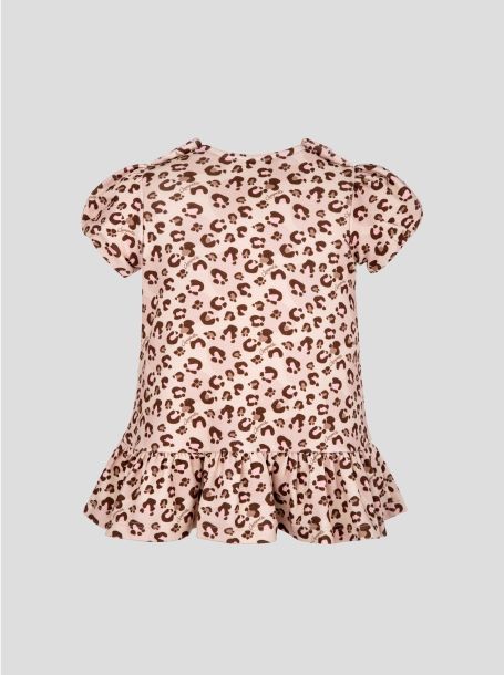 Фото2: картинка 95.118 Платье трикотажное с рюшами, принт Леопард Choupette - одевайте детей красиво!