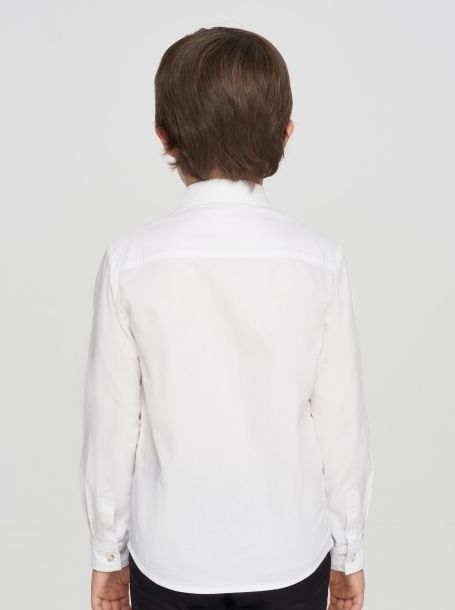 Фото3: Белая рубашка с принтом для мальчика