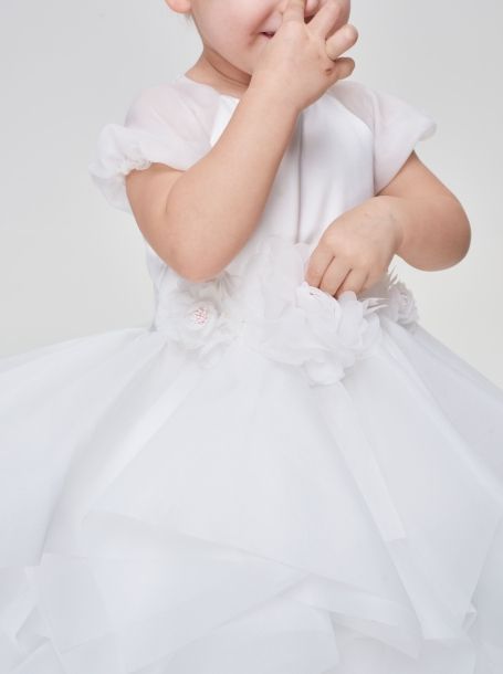 Фото6: картинка 1322.43 Платье нарядное из органзы, экрю Choupette - одевайте детей красиво!