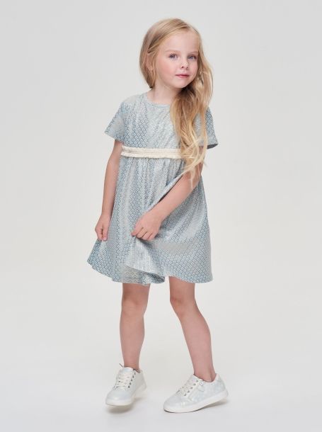 Фото5: картинка 47.106 Платье из принтованного трикотажа, мята Choupette - одевайте детей красиво!