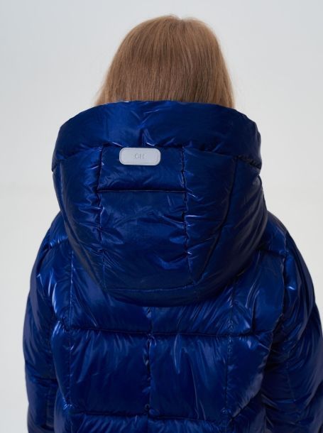 Фото9: картинка 664.3.20 Куртка  объемная с капюшоном (синтепух), синий Choupette - одевайте детей красиво!