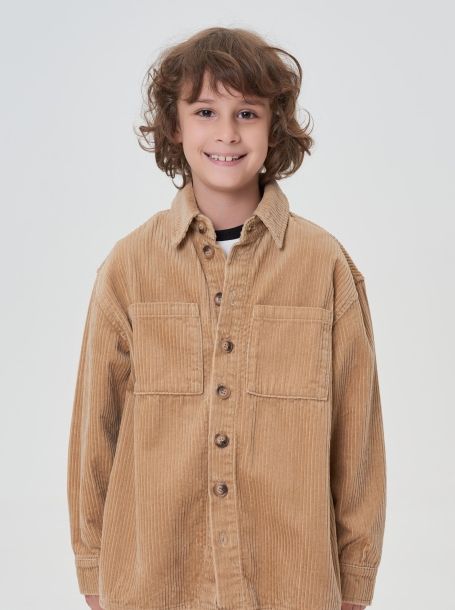 Фото2: картинка 19.115 Рубашка вельветовая, песочный Choupette - одевайте детей красиво!