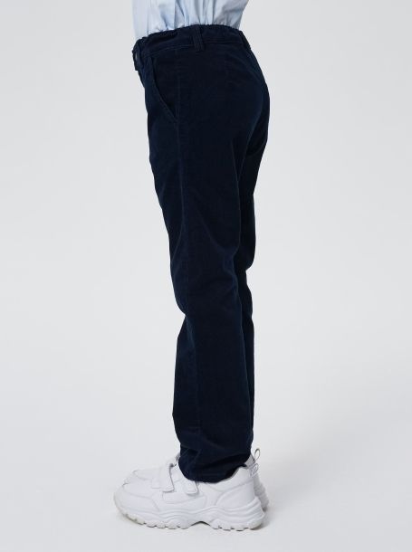 Фото3: Вельветовые синие брюки для мальчика