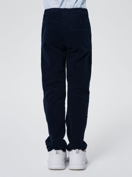 Фото4: Вельветовые синие брюки для мальчика