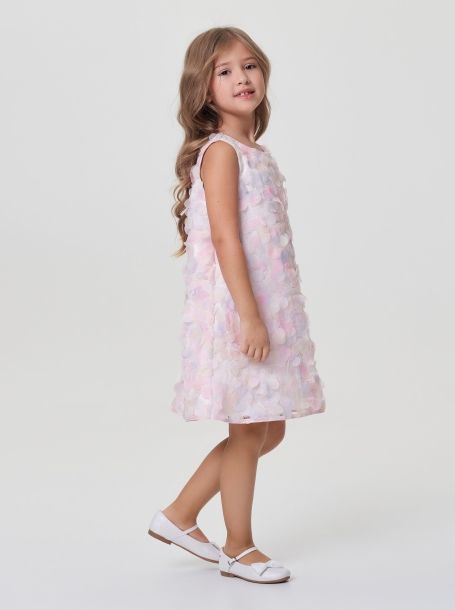 Фото3: картинка 1566.1.43 Платье Церемония трапеция из декоративной ткани, нежное конфетти Choupette - одевайте детей красиво!