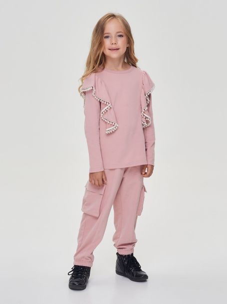 Фото6: картинка 27.108 Джемпер-лонгслив, розовый Choupette - одевайте детей красиво!