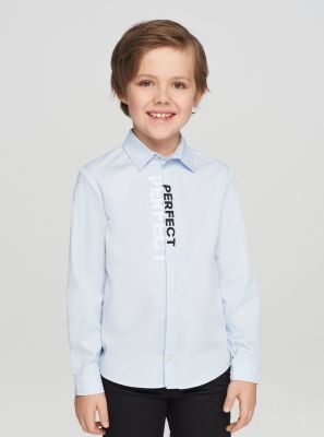 Фото1: Голубая нарядная рубашка для мальчика
