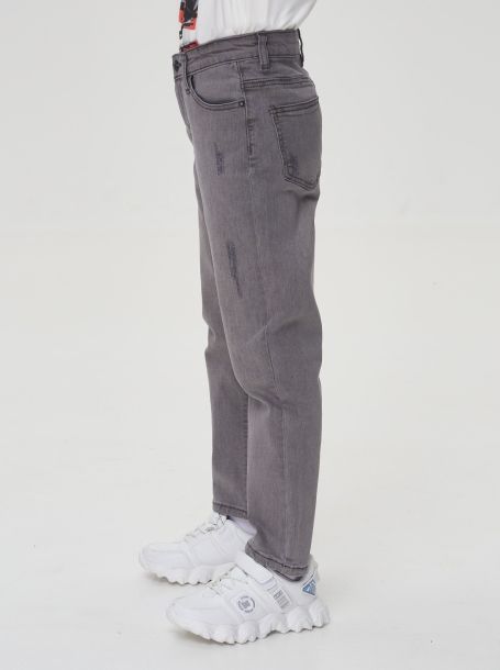 Фото3: Узкие серые джинсы для мальчика