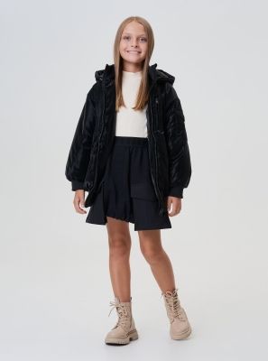 Фото1: картинка 740.20 Куртка (синтепон), принт на черном Choupette - одевайте детей красиво!