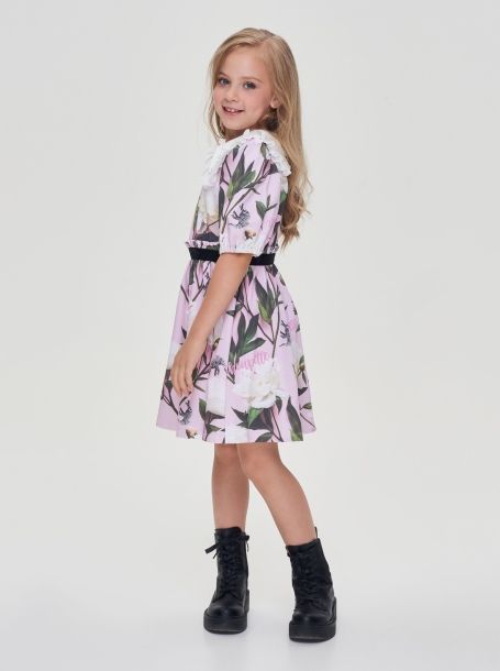 Фото2: картинка 28.108 Платье мягкое из трикотажа, фирменный принт Choupette - одевайте детей красиво!