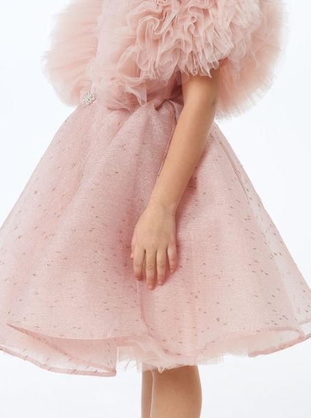 Фото9: картинка 1514.43 Платье нарядное Церемония с пышными рукавами, розовый Choupette - одевайте детей красиво!