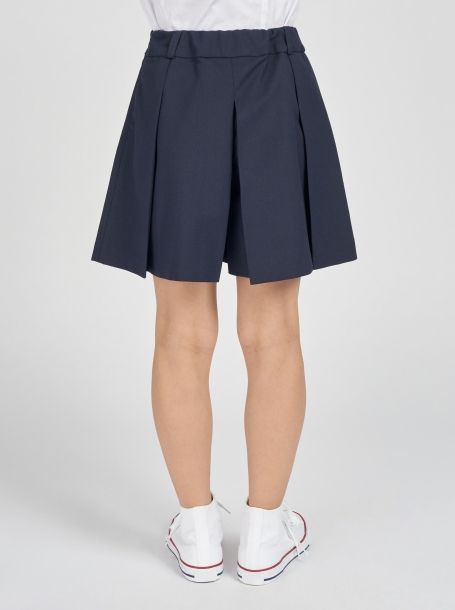 Фото4: Синяя школьная юбка шорты