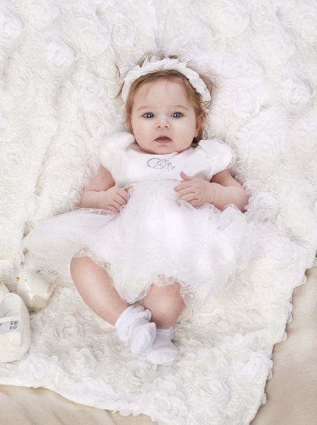 Фото2: Белое платье боди для малышки