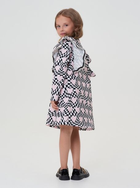 Фото9: картинка 50.116 Платье трикотажное с декором, фирменный принт Choupette - одевайте детей красиво!