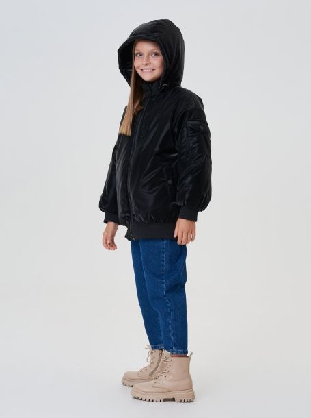 Фото5: картинка 740.20 Куртка (синтепон), принт на черном Choupette - одевайте детей красиво!