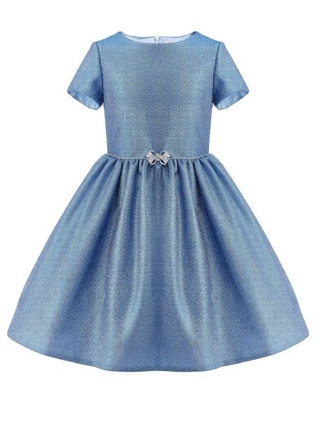 Фото6: Синее нарядное платье для девочки