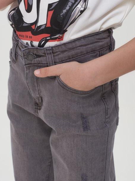 Фото5: Узкие серые джинсы для мальчика