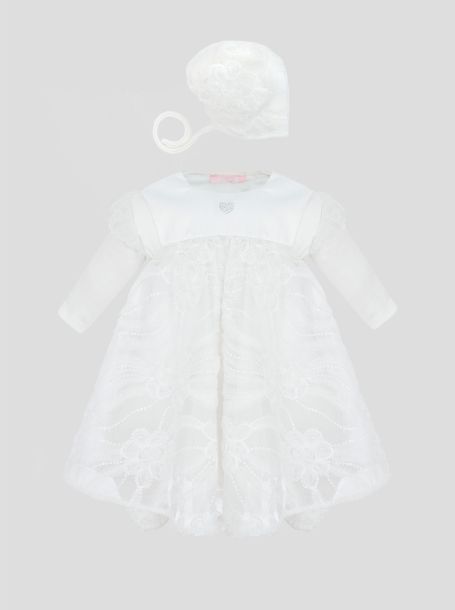 Фото1: 1327.43 Комбинезон платье с чепчиком для девочки