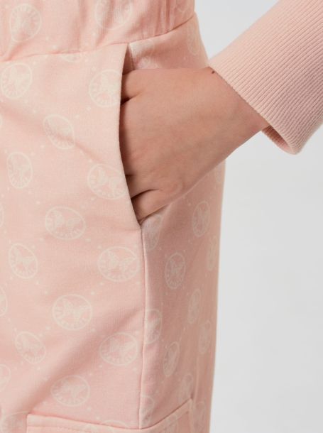 Фото8: картинка 311.70 Костюм из футера (свитшот, брюки), фирменный принт на розовом Choupette - одевайте детей красиво!